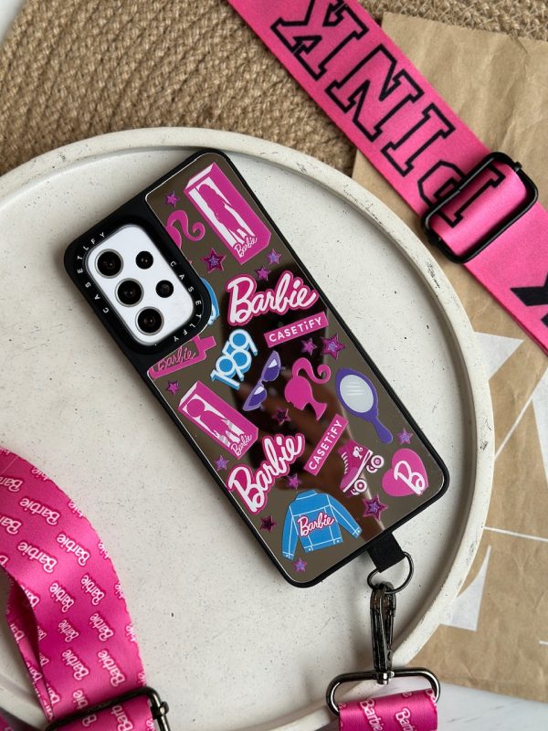 قاب استیکر Barbie آینه ای (کدC1417)
