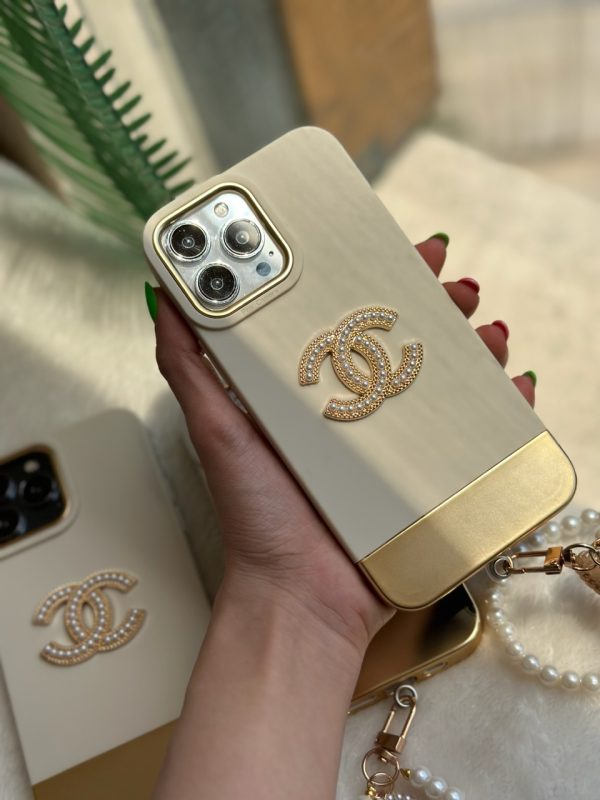 قاب Gold Chanel با آویز مرواریدی (کدC1265) - Image 4