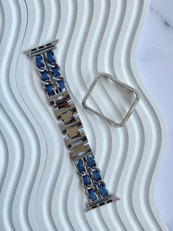 بند اپل واچ جین کارتیر با گارد نگینی (کدw5026) - Image 4