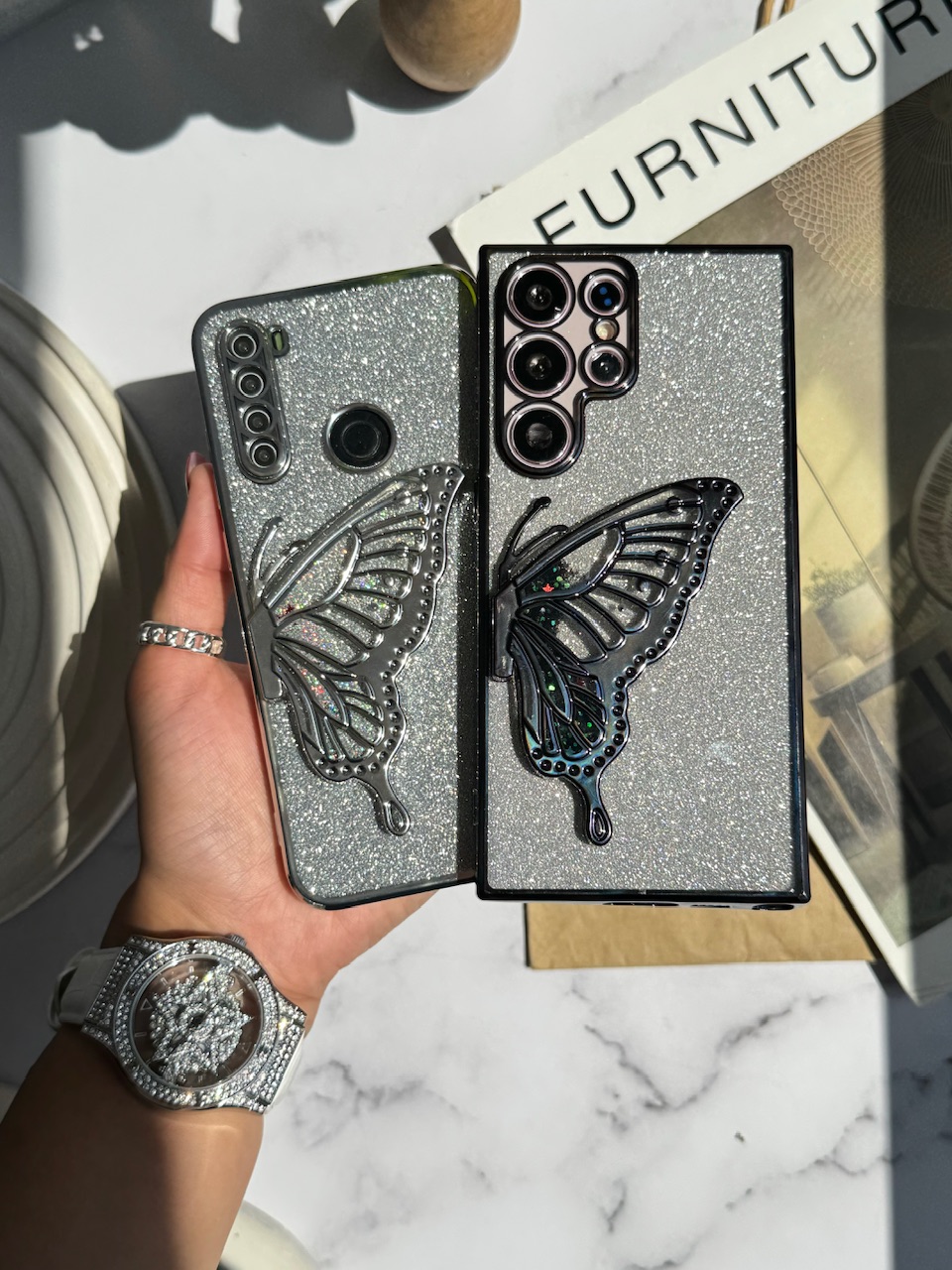 قاب بال پروانه آکواریومی با ورق شاین سامسونگ و شیائومی (کدC1827) - تصویر 7