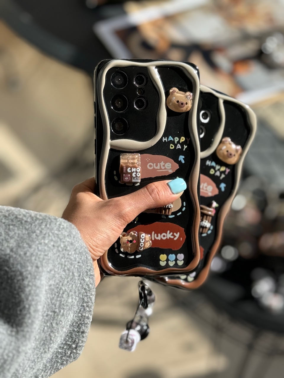 قاب خرس شکلاتی آیفون ، سامسونگ ، شیائومی (کدC1579)