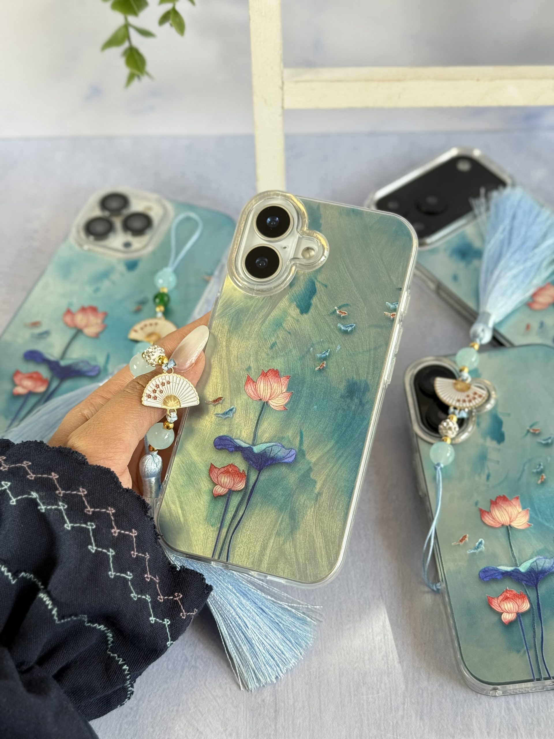 قاب نیلوفر آبی با آویز (کدC2123) - تصویر 7