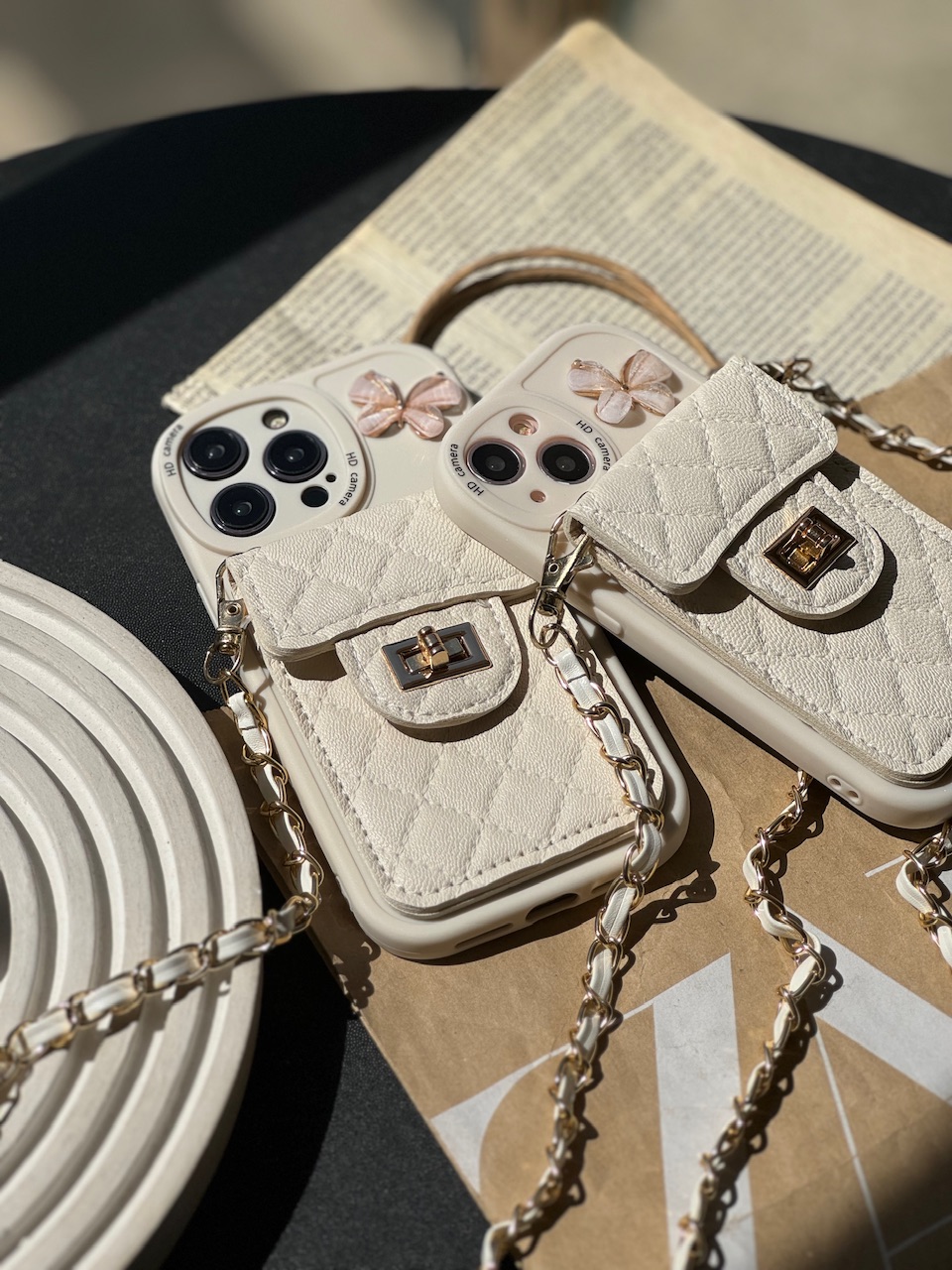 قاب جاکارتی دار بند بلند پروانه صدفی (کدC1662) - تصویر 3