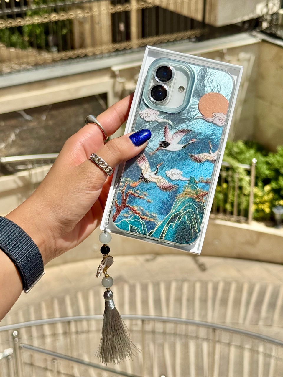 قاب رقص دُرنا همراه با آویز آیفون ، سامسونگ ، شیائومی (کدC2033) - تصویر 4