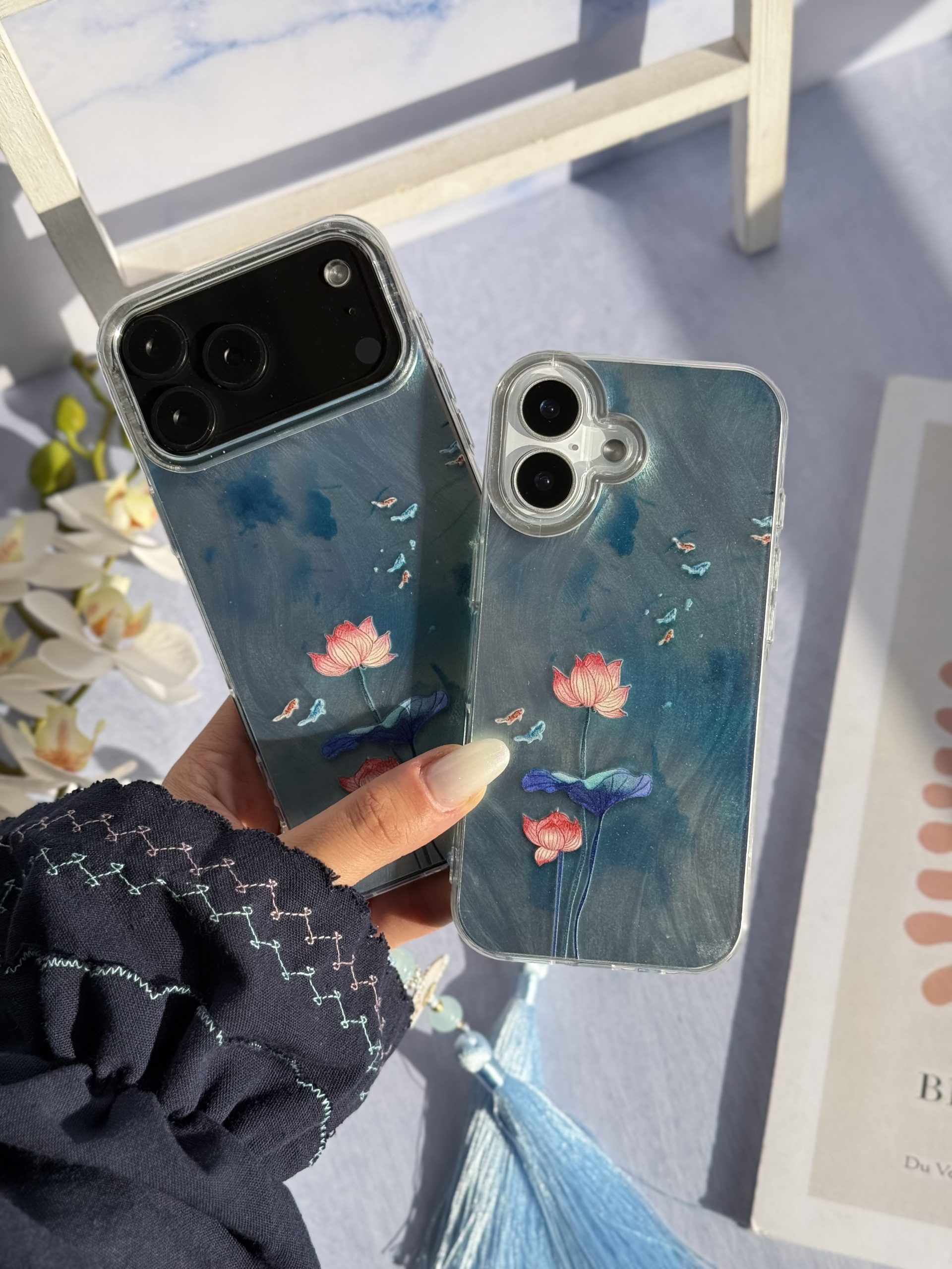 قاب نیلوفر آبی با آویز (کدC2123) - تصویر 5