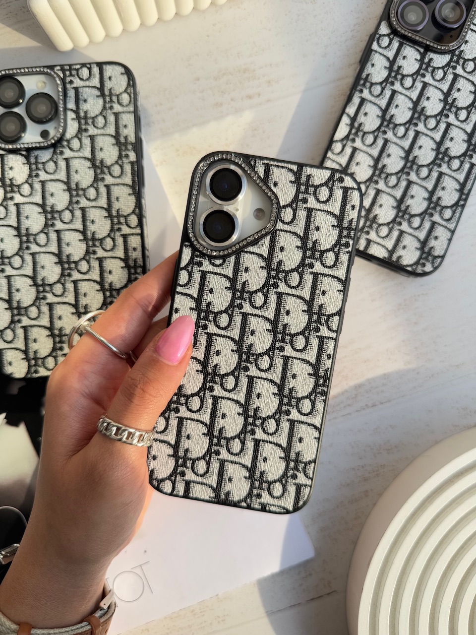 قاب دیور دور لنز نگین (کدC1955) - تصویر 3