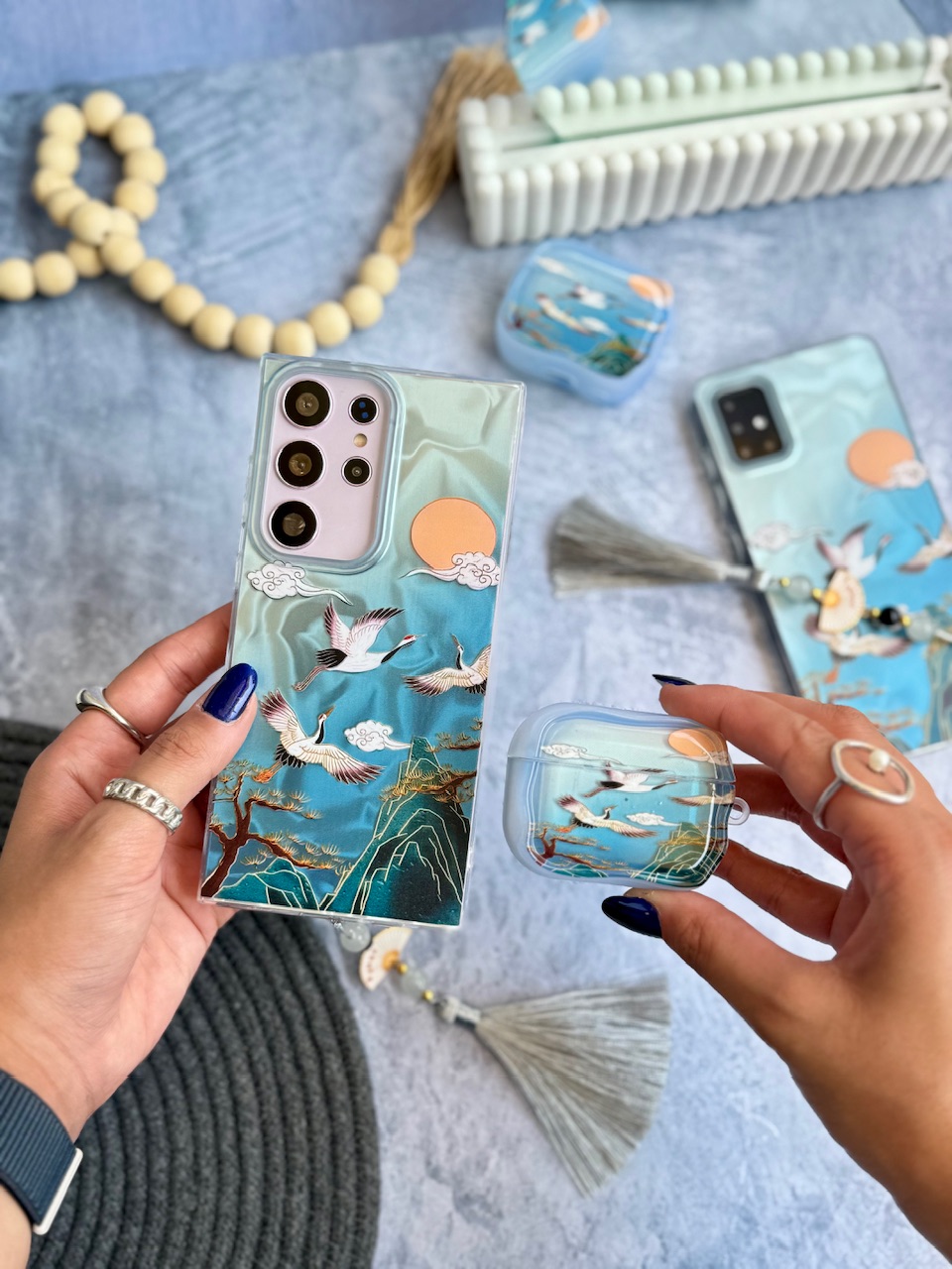 قاب رقص دُرنا همراه با آویز آیفون ، سامسونگ ، شیائومی (کدC2033) - تصویر 8