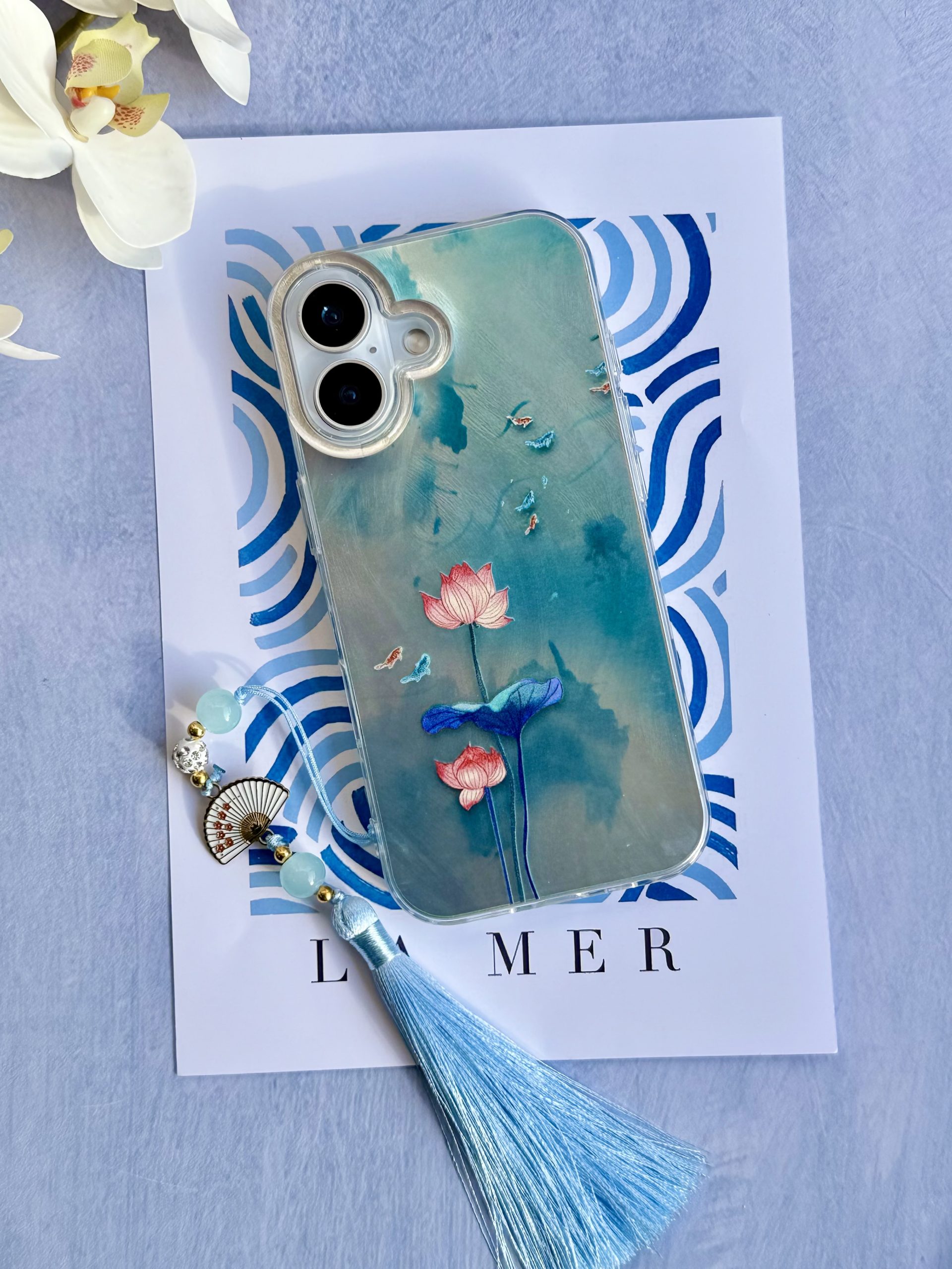 قاب نیلوفر آبی با آویز (کدC2123)