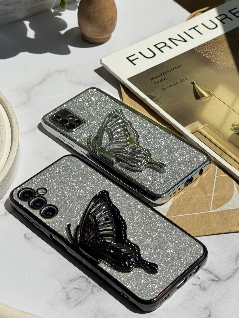 قاب بال پروانه آکواریومی با ورق شاین سامسونگ و شیائومی (کدC1827)