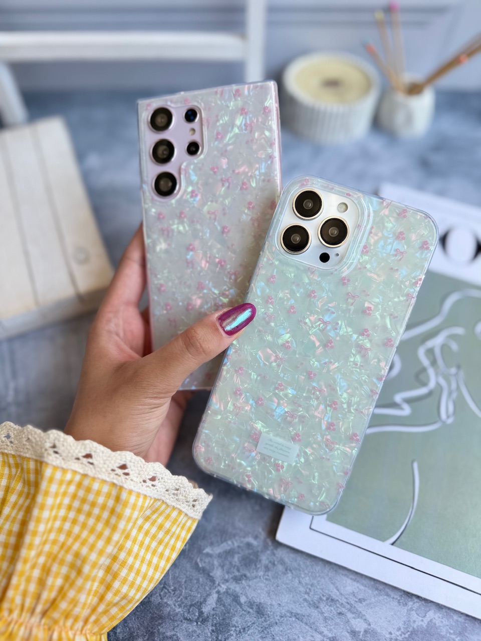 قاب يخي ريبون و گل اندرويدي (کدC2058) - تصویر 3