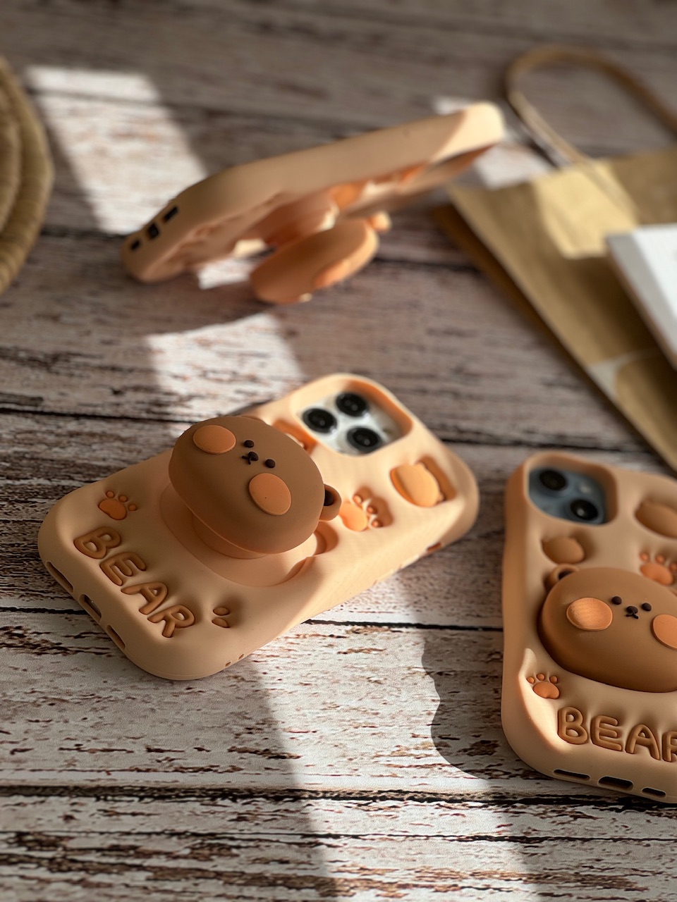 قاب Bear سیلیکونی استند شو آیفون ، سامسونگ ، شیائومی (کدC1519) - تصویر 8